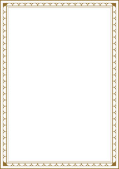 Document border illustration background template in classic, luxury, retro, vintage, royal style.