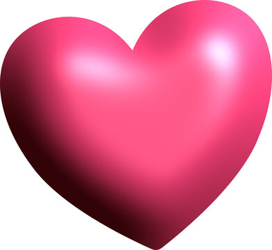 3d pink cute love balloon icon 