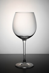 Wine glass in black and white