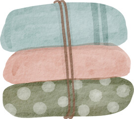 Watercolor colorful towel