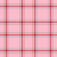 Plaid seamless pattern. Check fabric texture. Vector textile print.