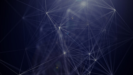 Abstract plexus technology background 3D illustration