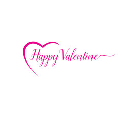 Valentine logo design vector image