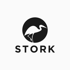 stork logo design vector illustration