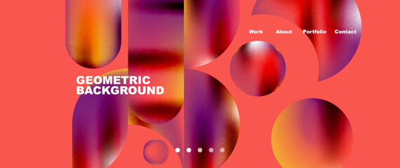 Minimal geometric abstract background, vector illustration for wallpaper banner background or landing page