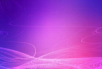 Light Purple, Pink vector blurred shine abstract template.