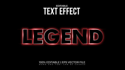 Legend light text effect style