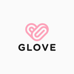 letter g love logo design vector illustration