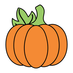 Orange Big Pumpkin Concept Vector Icon Design, Autumn or Fall activities Symbol, Dry weather Sign, Temperate climates Elements Stock illustration