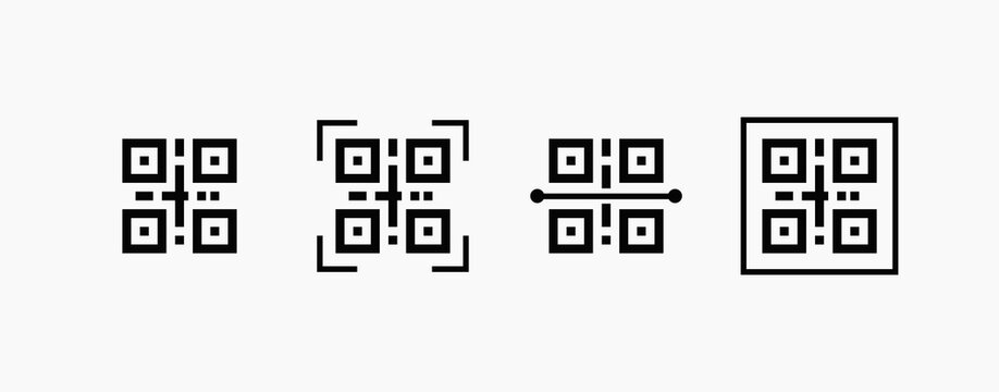 QR code symbol. Scan the QR code icon