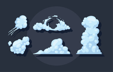 icons clouds fluffy