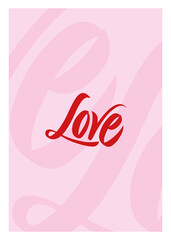 Love Valentine postcard