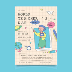 World Teachers Day Flyer Template