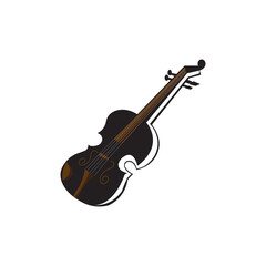 Fototapeta na wymiar violin icon logo illustration design vector sign symbol