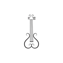 Fototapeta premium violin icon logo illustration love design vector