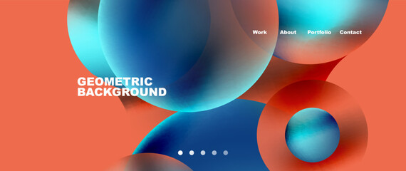Liquid shapes with flowing gradient colors. Round elements and circles. Vector illustration for wallpaper, banner, background, leaflet, catalog, cover, flyer