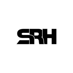 SRH letter monogram logo design vector