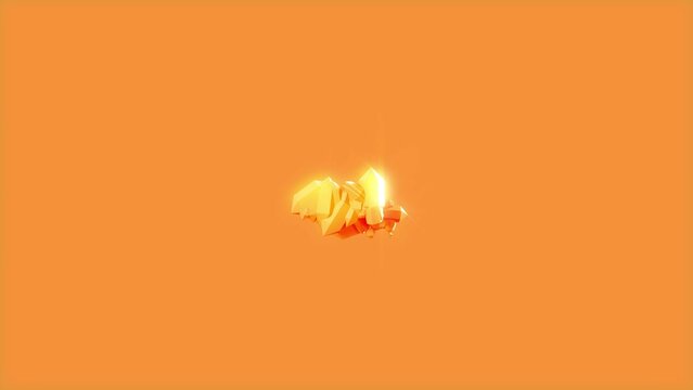 hygge stones minus (dash) - design abstract font on orange bg, isolated - loop video