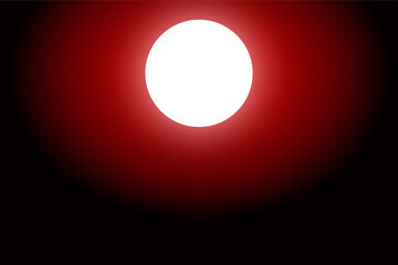 Full moon on red and black background.	
