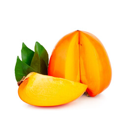 Persimmon fruits isolated on a white background