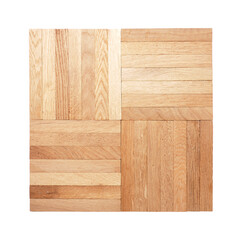 Close up of a solid cube parquet made of oak wood