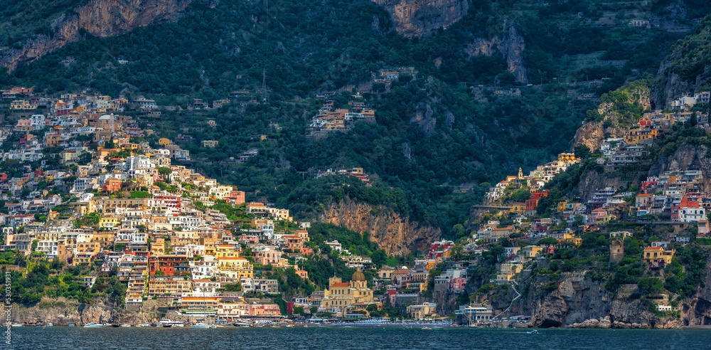 Wall mural A unique tourist center on the Amalfi coast is the small town of Positano.