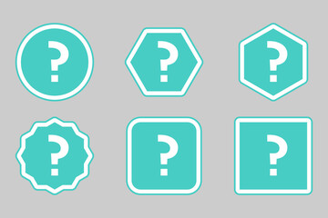 Question mark, FAQ sign, Help symbol, vector mark symbols light blue style. Question mark Icon Set.