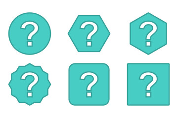 Question mark, FAQ sign, Help symbol, vector mark symbols light blue style. Question mark Icon Set.
