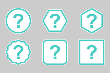 Question mark, FAQ sign, Help symbol, vector mark symbols light blue style. Question mark Icon Set.