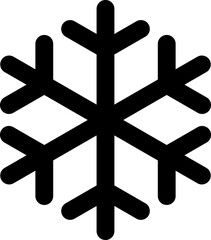Fototapeta premium Simple snowflake icon (black)
