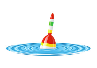 Float for rod fishing in water with rings PNG © LoopAll