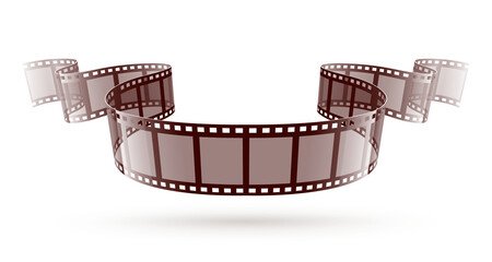 Online retro cinema video film tape. PNG - obrazy, fototapety, plakaty