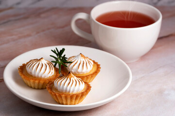 Lemon Tart Meringue with your favorite cup of tea