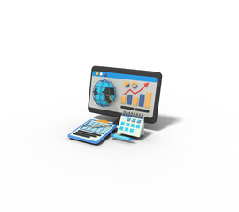 3d illustration of website SEO