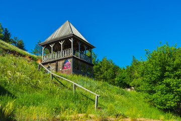 The wooden house in a countryside