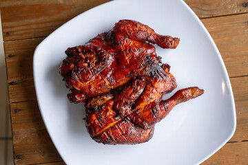 Ayam bakar is a indonesian dish, Ayam bakar literally means 