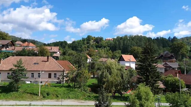 a time lapse in a Romanian village