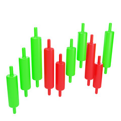 3d icon of graphic chart candle