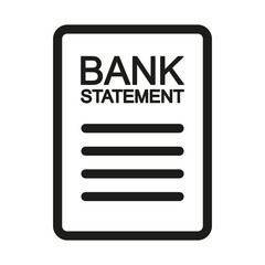 Bank Statement icon. Financial Statement vector illustration