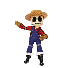 halloween character scary straw man icon 