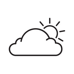 Cloud Weather Icon Vector Illustration Flat Design