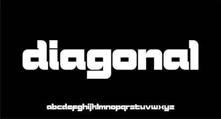 Obraz premium diagonal modern, futuristic modern geometric font 
