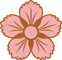 Japanese retro traditional pattern flower