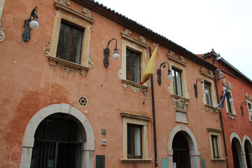 Fototapeta na wymiar baroque palace (actual town hall) in taormina in sicily (italy)