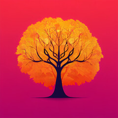 Vibrant tree logo design
