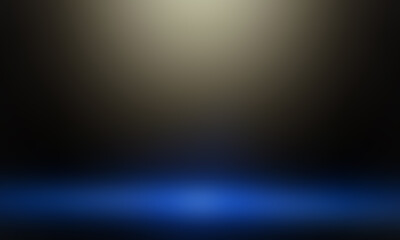 Smooth black white and blue gradient background image.
