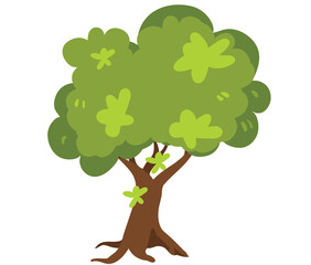 Tree cartoon background image. Nature tree