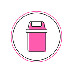 Filled outline Trash can icon isolated on white background. Garbage bin sign. Recycle basket icon. Office trash icon. Vector