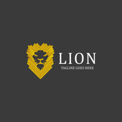 Lion logo design template. Vector illustration