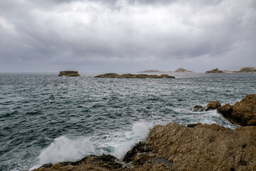 Marseille waterfront (France) on a stormy day